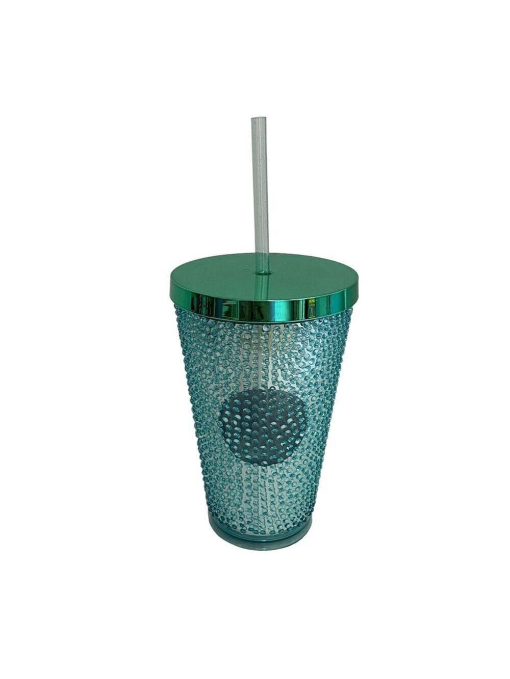 Starbucks Mint Teal Studded 16oz Cold Tumbler W/Straw Grande 2014